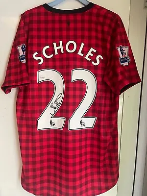 Signed Paul Scholes Manchester United Jersey With Coa • $135