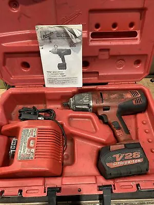 MILWAUKEE 28V 1/2  Impact Driver #0779-22 Case M28 V28 Battery Does Not Charg • $110