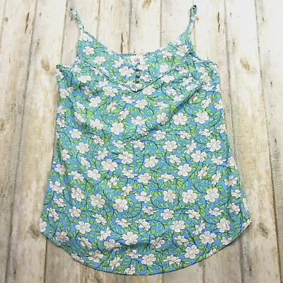 $14.88 • Buy Cabi Tank Top Blouse Small Blue Green Floral Camisole Sleeveless Womens