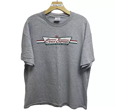 $49.99 • Buy Vintage 90s Krispy Kreme Jesus Christ Taste & See Graphic T Shirt Sz Xl Gray