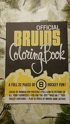 Vintage BOSTON BRUINS Coloring Book BOBBY ORR PHIL ESPOSITO Color-by # Posters • $18