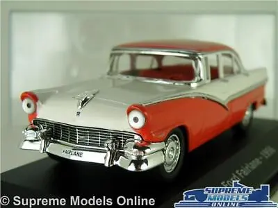 Ford Fairlane Model Car 1956 Red & White 1:43 Scale Ixo American Saloon K8 • $63.21