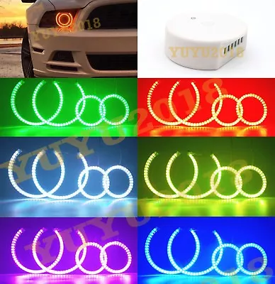 Bluetooth RGB Halo Ring For Ford Mustang 2010-2014 HID Headlight LED Angel Eye • $65.69