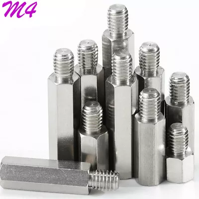 M4 Male Female Stainless Steel Hex Studs Standoff Spacer Threaded Pillar For PCB • £5.95