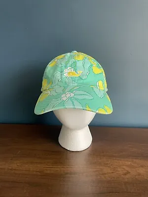 Vineyard Vines Hat Women's One Size Floral Green Yellow Tropical Hawaiian Cap • $10.79