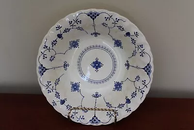 Myott Finlandia Staffordshire Ware England Vegetable Serving Bowl Blue White 8.5 • $19.99