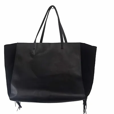 Victoria's Secret Large Tote Bag Black Fringe Overnight Travel Weekender Handles • $14.69