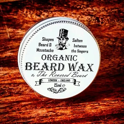 £4.25 • Buy 15ml Organic Moustache Wax By Revered Beard. Premium Quality Beard Styling Wax