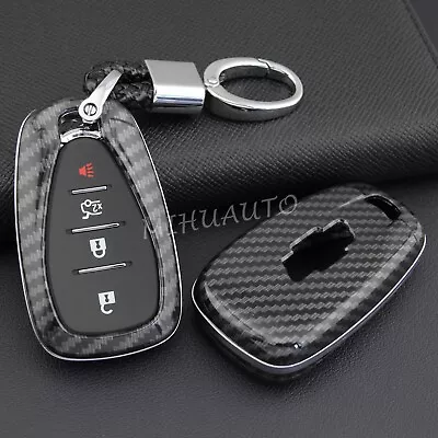 Carbon Fiber Smart Key Fob Cover Case For Chevy Cruze Malibu Blazer Equinox Trax • $14.63