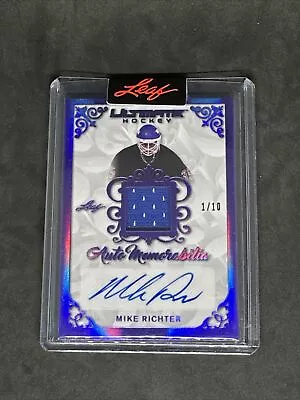 2024 Leaf Ultimate Hockey Mike Richter Auto Memorabilia Purple 1/10 • $9.99