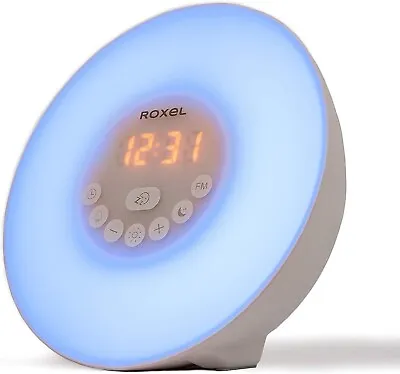Roxel Sunrise Sunset Alarm Clock With FM Radio And Colour Change Simulation • £24.99