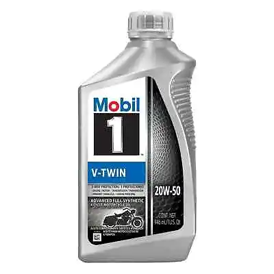 Genuine Oem Mobil 1 96936 20w-50 V-twin Full Synthetic Motorcycle Oil 1qt • $18