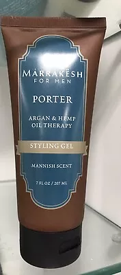 Marrakesh MKS PORTER Men's Styling GEL Argan & Hemp Oil Sandalwood Scent ~ 8 Oz. • $31.50