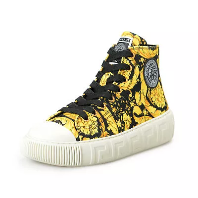 Versace Women's Barocco Print Canvas High Top Fashion Sneakers Shoes • $329.99