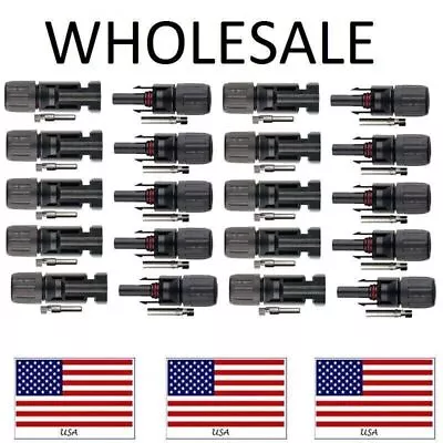 50 Pair Solar Cable Connectors 4mm-6mm 30Amp Waterproof Solar Panel Wire Joiner • $7.99