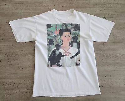 Vintage 90s Frida Kahlo Self Portrait Art T-Shirt Sz S Mexican Artist Painter  • $89.99