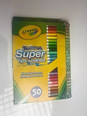 Crayola Supertips Washable Marker Pens 50 Pack (Packing A Bit Torn) • £5.99