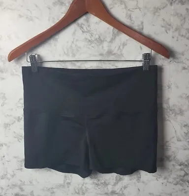 Birdiebee Athletic Workout Yoga Bike Shorts Black Womens Size Large • $19.95