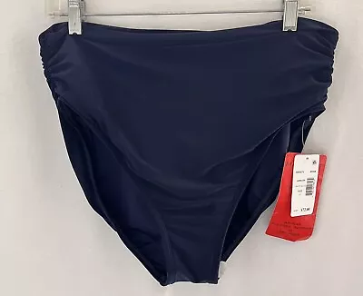 Magicsuit Navy Jersey Shirred Sides Swim Bottom Style 6000159 - Size 16 - NWT! • $40