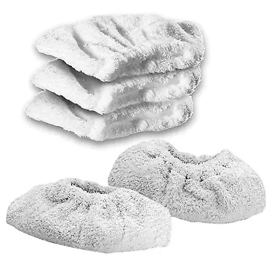 KARCHER K1405 Steam Cleaner Terry Cloth Cover Pads Hand Tool Cleaning Pad X 5 • £12.07