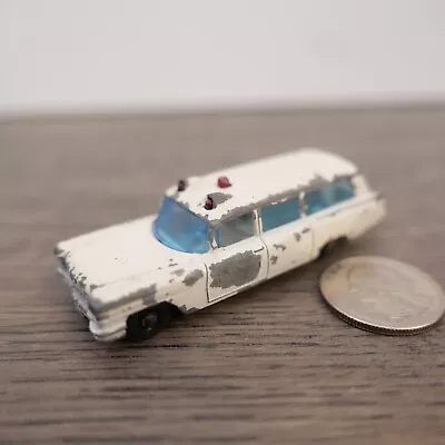 Lesney Matchbox S&S Cadillac Ambulance No.54 1965 White Made In United Kingdom • $8