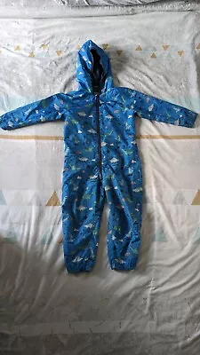 £7 • Buy Dinosaur Summer Splash Suit Blue Waterproofs 3-4years 