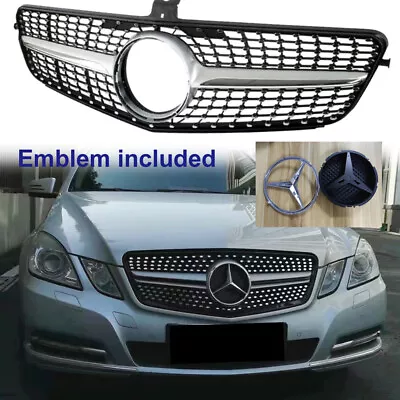 Grille For 2010-2013 Mercedes-Benz W212 E Class E350 E550 Chrome Diamond Style • $119.79