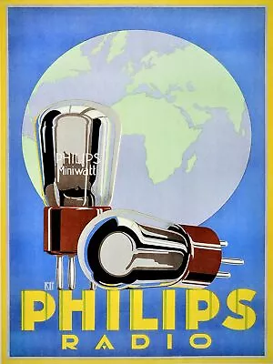 $59 • Buy Miniwatt Vacuum Radio Tube Decoration Poster. Home Graphic Art Wall Design.4068