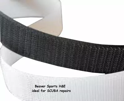 SCUBA 1  Hook & 2  Loop Nylon Fastener Sew On Beaver Tape  Just Touch And Close • £0.99