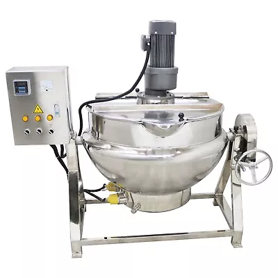 220V Jacketed Kettle 200L 52.8gallon Sandwich Steam Pot Cooking Pot With Scraper • $4150