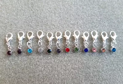 £1.10 • Buy Handcrafted Birthstone Rhinestone Clip-On Charms