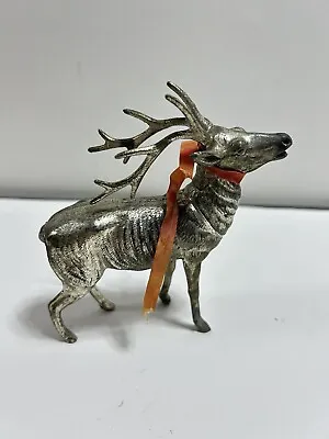 Vintage 4.5  REINDEER Cast Metal Gold/Brass Tone Japan 472/3 Elk Deer Stag • $42