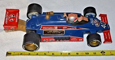 🏁🏁🏁Ezra Brooks Blue  STP #40 Indy 500 Race Car Decanter EMPTY 1983🏁🏁🏁 • $151.19