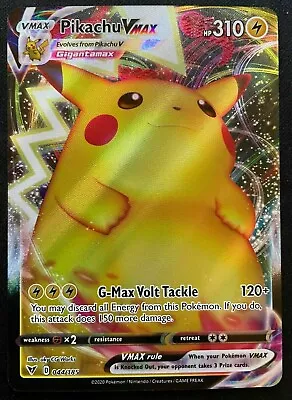 $19.99 • Buy ULTRA RARE Pikachu VMAX 044/185 Pokemon Vivid Voltage Holo FULL ART - LP