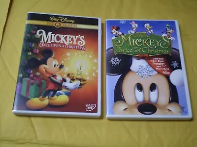 (2) Disney Mickey's Christmas DVD Lot: Mickey's Once & Twice Upon A Christmas • $9.95