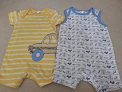 Baby Boy M&Co Rompers All In One Playsuit 0-3 Months Summer Cars • £3.99