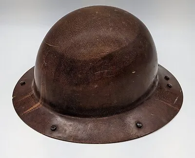 Vtg Skullgard Model H Brown Full Brim Hard Hat Construction Mining Helmet S 2 • $49.99