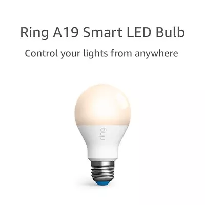 Ring A19 Smart LED Bulb White **Requires Ring Bridge To Use** - Brand New • $14.99