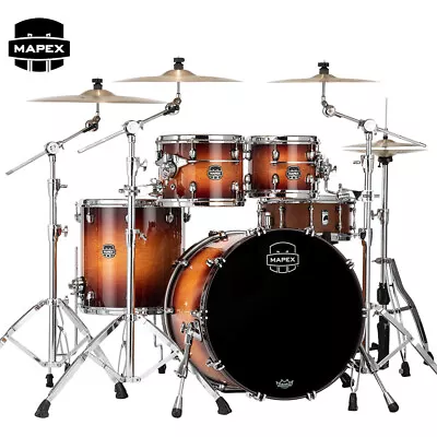 Mapex Saturn Evolution Rock Birch 4-Piece Shell Pack Exotic Sunburst SE529XBPO • $2769