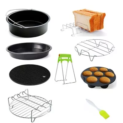 6- 8 Inch Air Fryer Accessories Best Hot Fryer Accessories Set Of 9 Fit All • $53.11