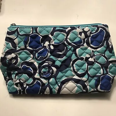 Modella Quilted Fabric Zippered Lined Cosmetic Bag NEW • $10