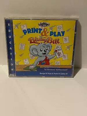 Softkey PRINT & PLAY With Blinky Bill For Windows 95 EDUCATION DESIGN UK Postage • £2.99