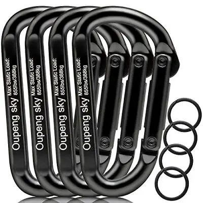 Carabiner Clip 4 Pack 855lbs，3  Heavy Duty Caribeaners For Hammocks Campin... • $10.72