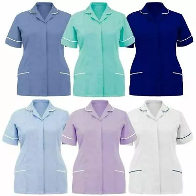 Womens Healthcare Hospital Medical Nurse Collared Ladies Tunic Dress Uniform  • £13.98