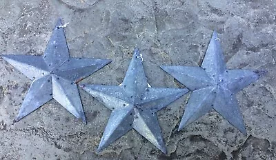 Set Of 3 Galvanized Distressed 5.5  5 1/2 Barn Stars Star Farm Country Rustic • $9.97