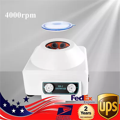 Portable Lab Centrifuge Electric Centrifuge Machine Medical Machine 4000rpm • $66.50