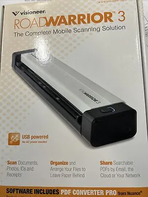 Visioneer RoadWarrior 3 USB-2 Mobile Color Scanner White Portable RW3-WU NEW • $75