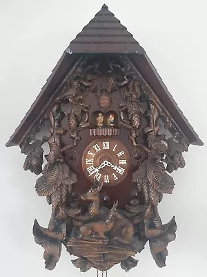 Vintage Cuckoo Clocks Original Germany 8 Day Black Forest Giant 94/64 Cm • $5000