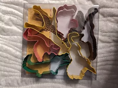 Set Of 6 Safari/Jungle Animal Cookie Cutters-New In Pkg-Monkey-ElephantLion+3 • $17