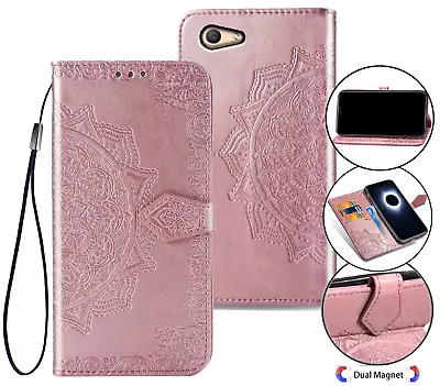 $6.95 • Buy Oppo A59 F1s Wallet Case Embossed Pu Leather Half Mandala